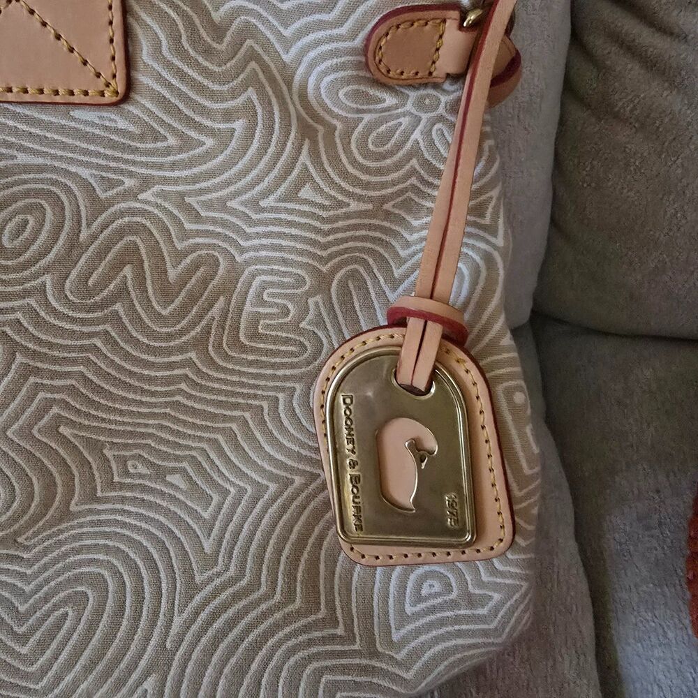 Dooney & Bourke Canvas Doodle Swirl Graffiti Tote Bag - Picture 3 of 6